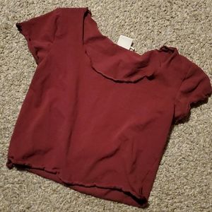 Burgundy  crop top